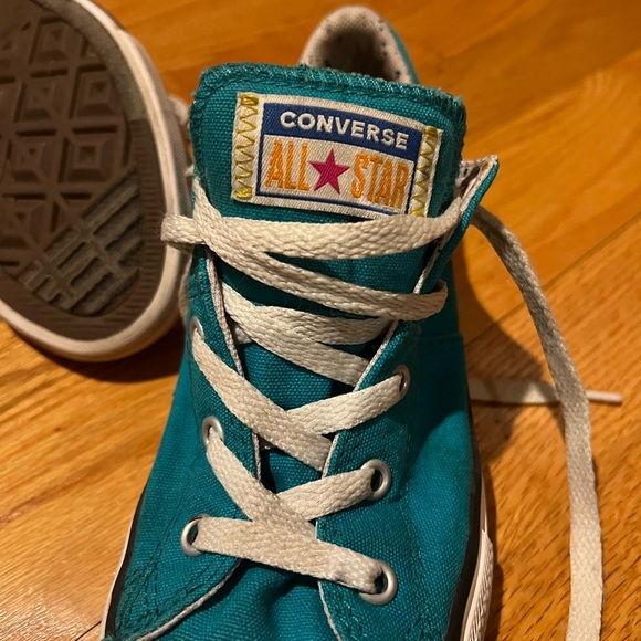Kids Teal Canvas Sneakers - Picture 5 of 6